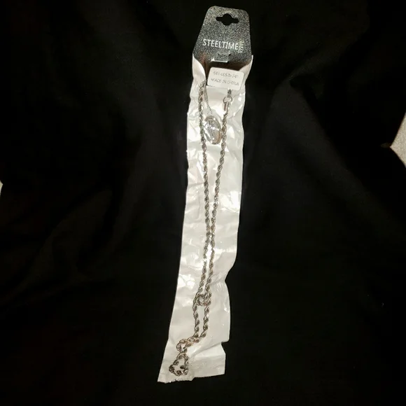 STEELTIME Accessories Mens Rope Chain Necklace 24 Inches In